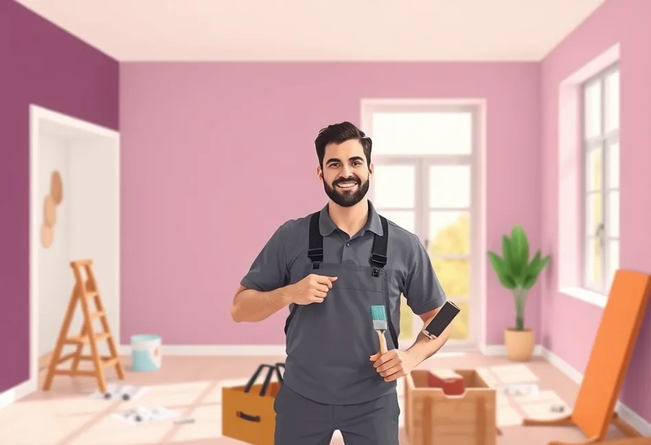 Intérieur rénové après travaux de peinture à Onet-le-Château